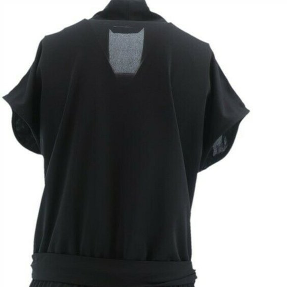 NWT H BY HALSTON WRAP‎ V-NECK TIE WAIST JUMPSUIT - Picture 5 of 15